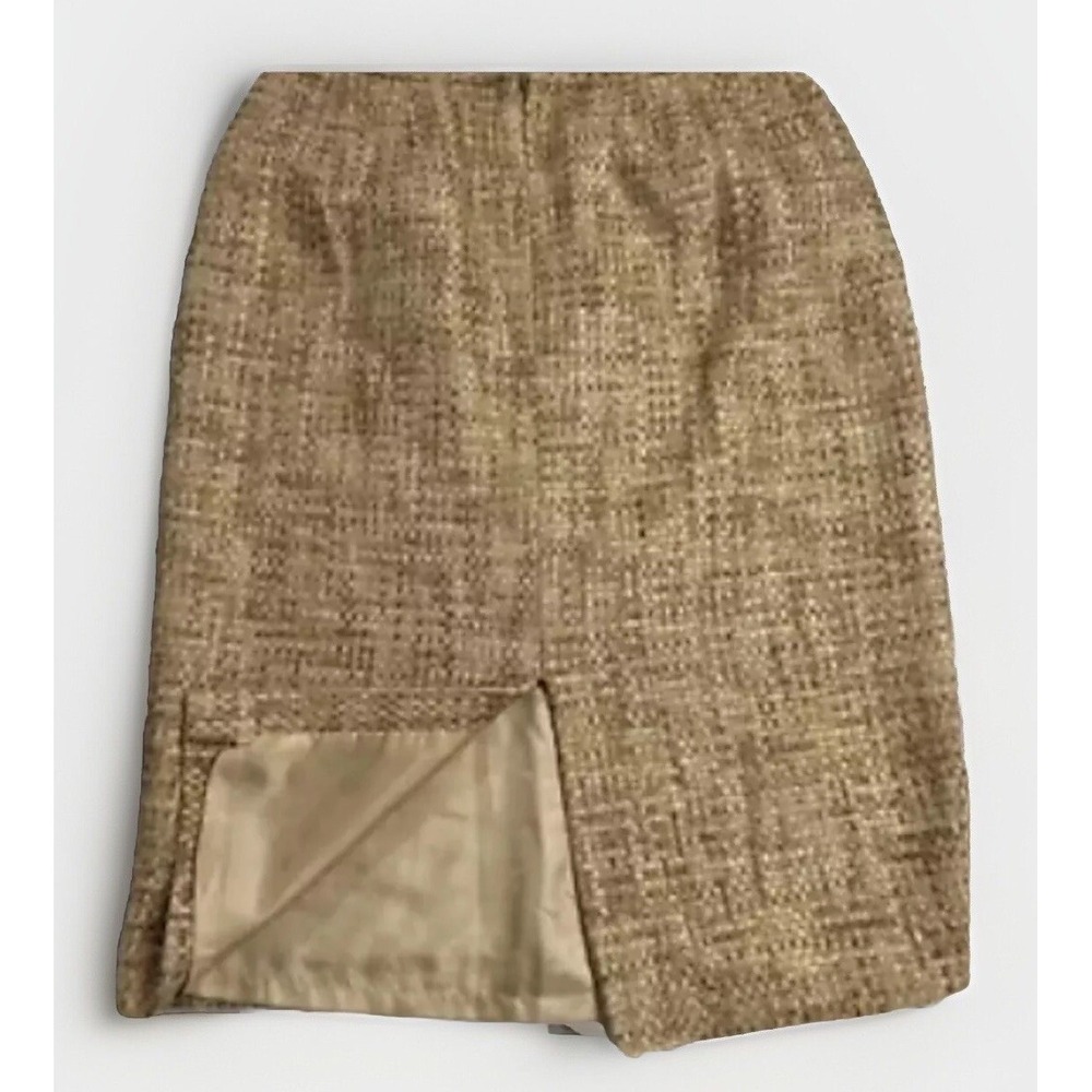 Women's Lafayette 148 New York Basket Weave woven skirt Sz 6 Beautiful - Picture 3 of 6